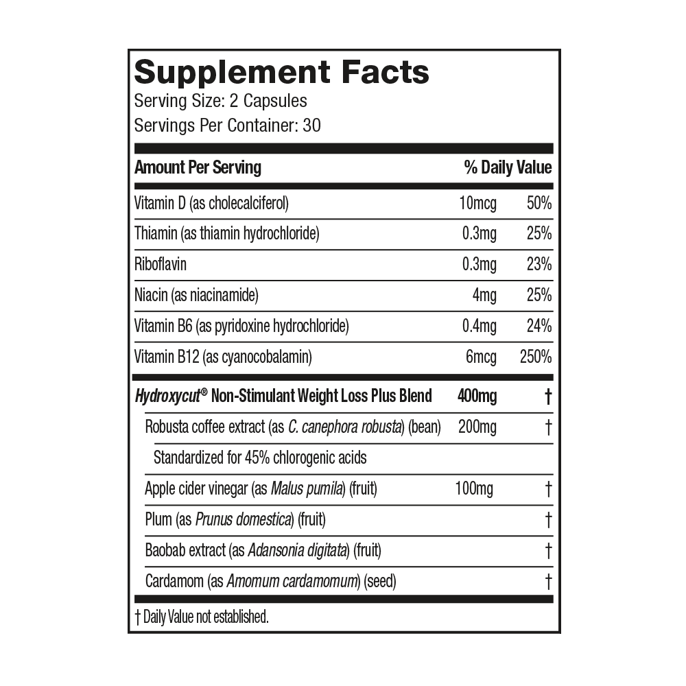 hydroxycut vs l carnitine Hydroxycut Non-Stimulant