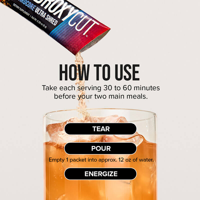 Hardcore Ultra Shred Drink Sticks 3-Pack